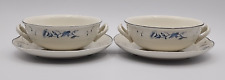 Villeroy & Boch Val Bleu Flat Cream Soup Bowl with Underplate - Set of 2 picture