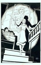 Emma Kubert SIGNED Original Disney Comic Art Sketch ~ Beauty & The Beast / Belle picture