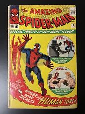 AMAZING SPIDER-MAN #8 (Marvel, 1964) *1st app LIVING BRAIN* Human Torch, Key picture