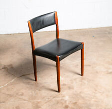 Mid Century Danish Modern Dining Chair Randers Solid Teak Black Rosewood Vintage picture
