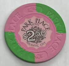 Bally’s Park Place Casino $2.50 Chip Pink Green House Mold Atlantic City NJ picture