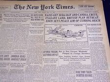 1941 MAY 30 NEW YORK TIMES - NAZIS GET SUDA BAY AND CANDIA, CRETE - NT 1078 picture