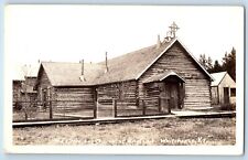 Whitehorse Yukon Territory Canada Postcard RPPC Photo Little Log Church England picture