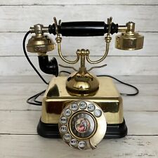 Vintage Brass Victorian Style Rotary Dial Telephone picture