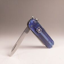 Victorinox Swiss Army 58mm Classic SD Transparent Pocket Knife - Deep Ocean Blue picture