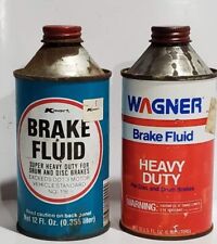 Vintage Kmart Wagner Dot 3 Brake Fluid 12 oz Cone Top Tin Can Made in USA Lot  picture