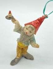 VTG Fontanini Italy Depose Gnome Elf Dwarf Figurines Spider Mark 3” Ornament picture