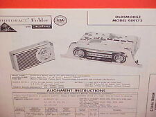1959 OLDSMOBILE 98 SUPER 88 CONVERTIBLE TRANS-PORTABLE AM RADIO SERVICE MANUAL 2 picture