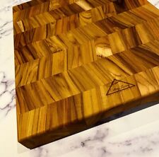 Luxury Thick Acacia Wood End Grain Chopping Board Premium Kitchenware Decor UK picture