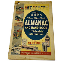 1942 Dr. Miles New Weather Almanac Handbook Valuable Information Nervine Booklet picture