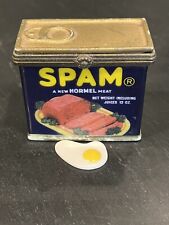 Spam Can w/ Fried Egg Trinket Porcelain Hinged Box Midwest of Cannon Falls PHB picture