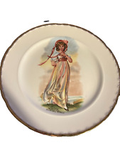 Collectible Vintage VILETTA PINKIE Cobalt Blue and White Ceramic Plate picture