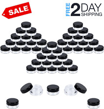 50PCS 3g Dab Containers 3ml Round Clear Jars with Black Lids for Scrubs Lotions picture