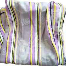 Vintage MCM Mattress Ticking New Old Stock  Purple Gray Yellow picture