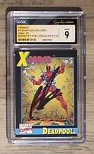 (1991) Impel X-Force #3 DEADPOOL ROOKIE CARD Graded CGC 9.0 Signed ROB LIEFELD picture