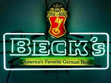 Vintage Beck's Beer American's Favorite Beer Neon Light Sign Local Pick Up picture