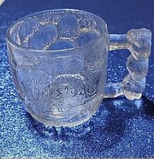 McDonalds Flintstones Rock Handle Mug Clear Glass Coffee Cup picture