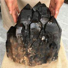 55LB Natural Smokey quartz cluster mineral specimen crystal Reiki ET416--c picture