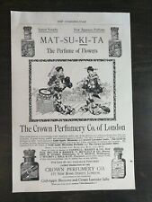 Vintage 1895 MAT-SU-KI-TA The Perfume of Flowers Full Page Original Ad 1021 A2 picture