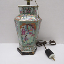 Vintage/Antique Chinese Porcelain Rose Medallion Vase Lamp HUNTINGTON HOTEL SF picture