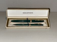 Vintage Sheaffer Fountain Pen Pencil Set Snorkel Pastel Green - 14k Fountain Tip picture