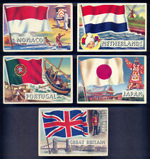 1956 Topps Flags of the World Near Set 72/80 USA CANADA  AUSTRALIA JAPAN IRELAND picture