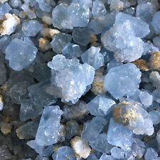 2.2lb Natural blue celestite mineral Quartz Crystal rough Stone Gravel Healing picture