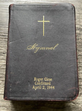 Vtg 1930 American Lutheran Hymnal Leather Bible Songbook Pocket Book Collectible picture