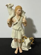 PERFECT LENOX CLASSIC NATIVITY SHEPHERD BOY WITH RAM AND SHEEP    FIRST QUALITY picture
