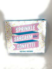 2024 Sprinkle Sarcasm Like Confetti Daily Box Calendar by Willow Creek Press NEW picture