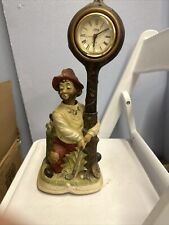 VTG Melody In Motion Willie The Golfer Hand Painted Porcelain Bisque Alarm Clock picture