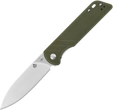 QSP Knife Parrot V2 Linerlock Green G10 Folding D2 Steel Pocket Knife 102B2 picture