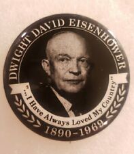 Vintage 1969 DWIGHT D. EISENHOWER Memorial Pin Button President  picture