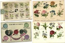LANGUAGE OF FLOWERS, ROMANTIC 50 Vintage Postcards Pre-1940 (L4443) picture