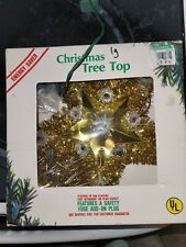 IOB Vintage Electric Gold & Silver Star Christmas Tree Topper 8