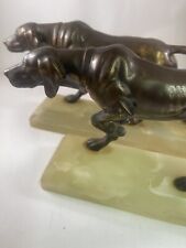 10 1/2”  Pointer Hunting Dog Sculpture Setter Figurine Statue Set Of 2 picture