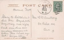 1916 RPO RMS Railway Railroad Cancel Scott #462 Stamp Errors Vtg Postcard X7 picture