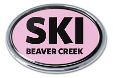 ski beaver creek pink chrome auto emblem decal usa made picture
