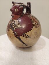 pre Columbian pottery polychrome bowl & elaborate design of a musician & whistle picture