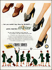 1945 Women's feet shoes Red Cross Shoes businesswoman vintage art Print Ad adL98 picture