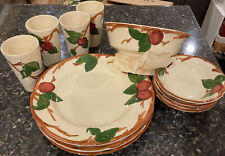 VTG Franciscan APPLES Soup Salad Dinner with Cups 13 PC picture