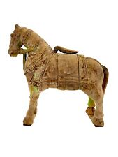 Horse Statue Big Heavy Troy horse Wood Indoor Outdoor Old Vintage Decor picture