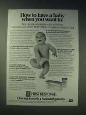 1989 First Response Ovulation Predictor Test Ad - How to have a baby when picture