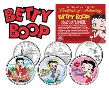 BETTY BOOP US Statehood Quarters Colorized 3-Coin Set *Officially Licensed* picture