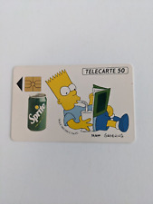 1992 BART SIMPSON SPRITE PHONE CARD Matt Groening France Telecom 50 Units AA99 picture