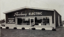 Shockney Electric Store Union City Indiana B&W Photograph 2.25 x 3.5 picture