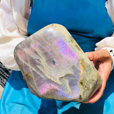 1930g Natural Dazzling Labradorite Quartz Crystal Rough Polished Specimen HH1774 picture