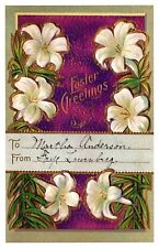 1907-1910 Antique Postcard Easter Lily Series No 7 Divided Back Embossed picture