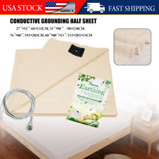 4 Sizes Bed Earthing Sheet Grounding Sheet Mat & Conductive Copper Cord US Plug picture