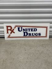 Vintage Pharmacy Sign Rx  Drug Store Rx United Drugs Pharmaceuticals p picture